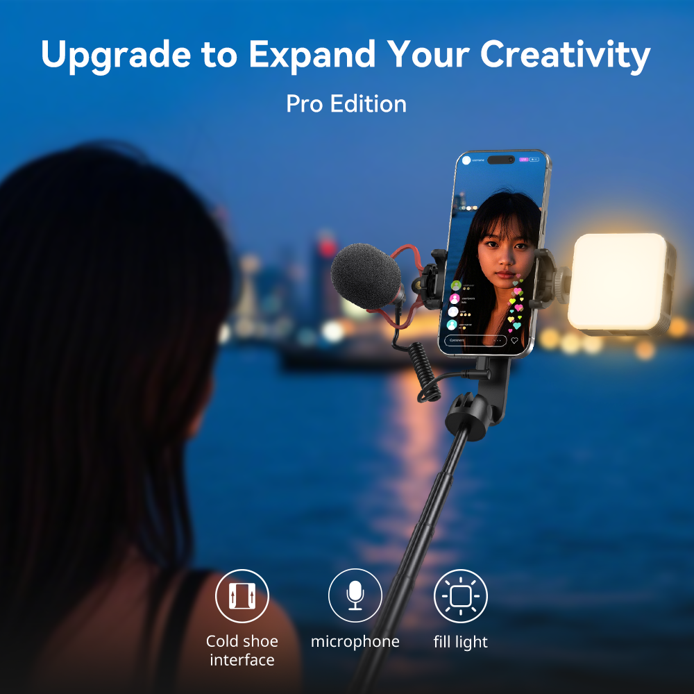 SmallRig Chân Máy Ảnh Tự Sướng Pro/Standard Edition | Kéo Dài 130cm + Điều Khiển Bluetooth | Gắn Mic/Đèn Chuyên Nghiệp | Gấp Gọn Cho Vlog/Live Stream 3375 / 4729