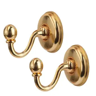 Free Shipping 2x Metal Curtain Holdback Wall Tie Back Hooks Hanger