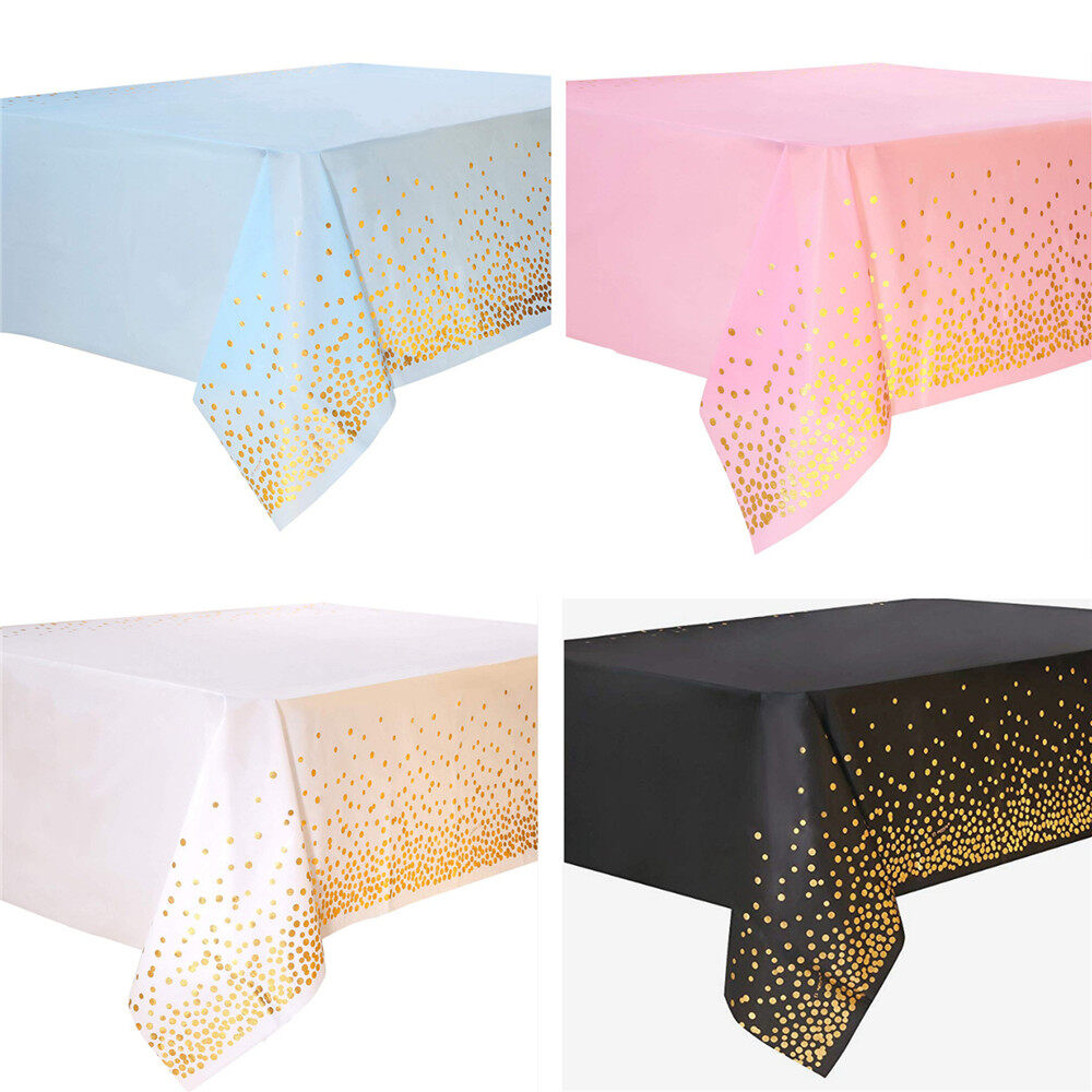Party Decoration Table Cloth Cover Disposable Tablecloth Table Cloth Plastic Dot Table Cloth