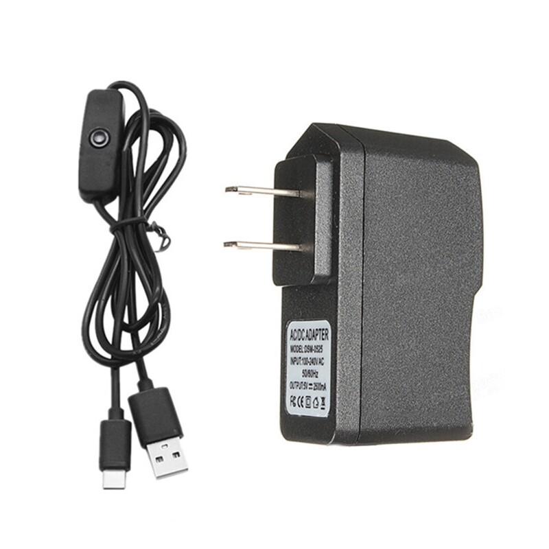 5v 3a 3000ma power supply adapter usb type-c charger cable for raspberry pi 4 4b us / eu plug