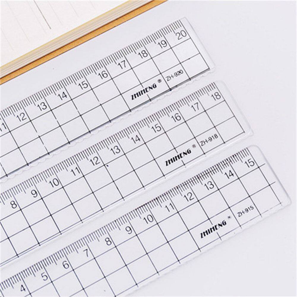 MMLUCK School Supplies Student 15cm 18cm 20cm Simple Style Learning Triangle Ruler Drawing Ruler Plastic Ruler Ruler Straightedge