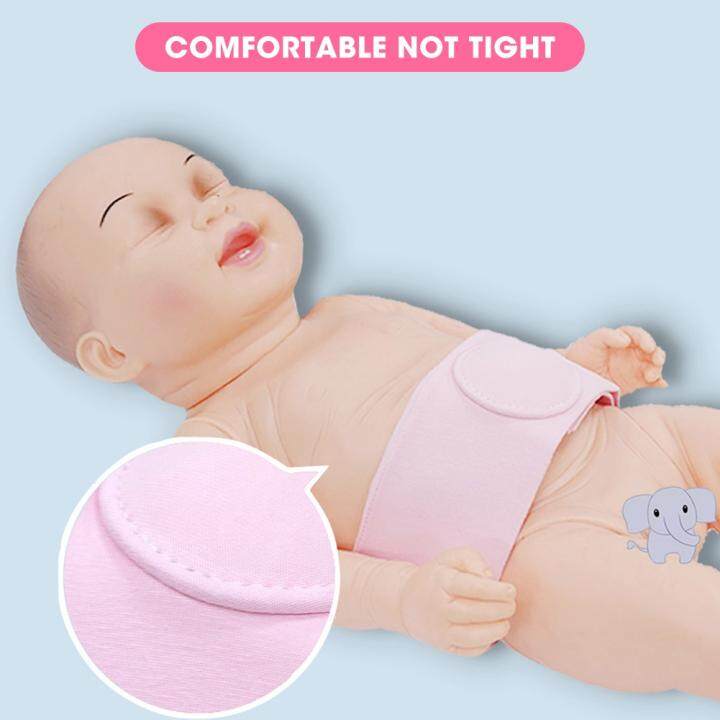 2 Đai điều trị thoát vị rốn cho trẻ sơ sinh, chất liệu vải bông mềm mại đàn hồi tốt – INTL