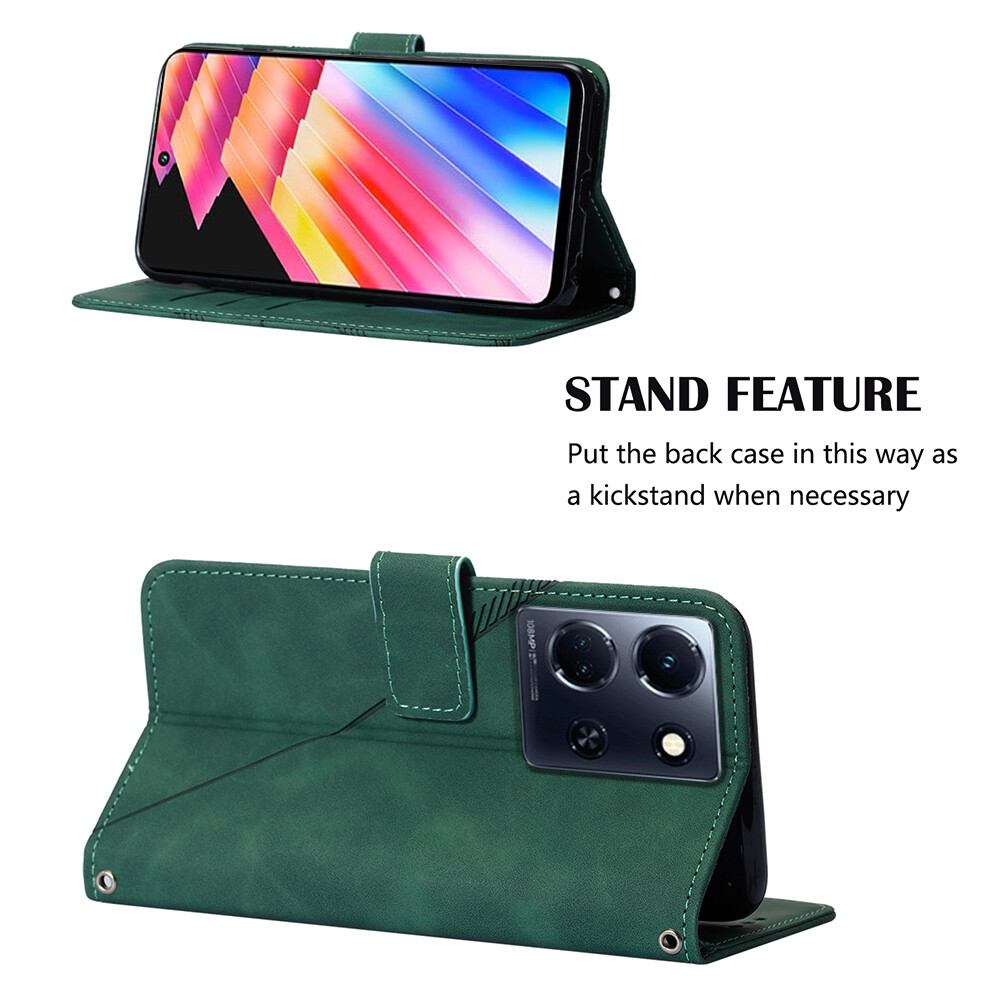 Ốp Điện Thoại Cho infinix Note 40 Note 40 5G Note 40 Pro 4G Note 40 Pro 5G Note 40 Pro+ 5G Note 30 5G Note 30 30i 30 vip 30 Pro, Ốp Da PU Cảm Giác Da Với Giá Đỡ Khe Thẻ Thiết Kế Chống Sốc