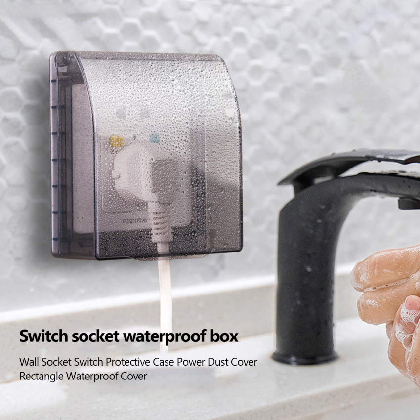 Wall Socket Switch Protective Case Power Dust Cover Rectangle Waterproof Cover