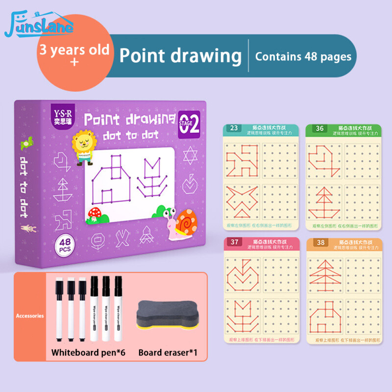 FunsLane Magic Practice Copybook For Kids Reusable Handwriting Practice Book Graffiti Coloring Book For Kindergarten Preschools