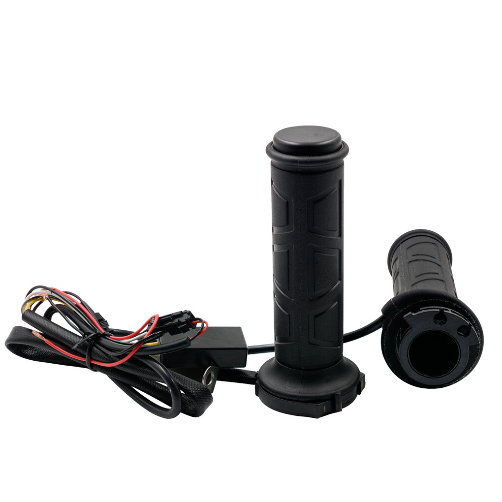 Universal Heated Handlebar Grip Clamp-on Adjustable Temperature Handgrip Hand Warmer Motorcycle Protectors 12V Automobile Parts