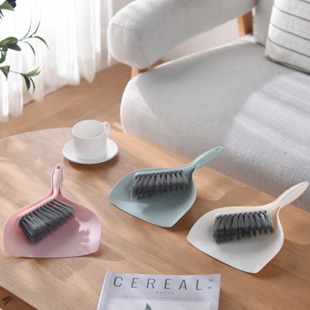 Mini Cleaning Brush Small Broom Dustpan Set Home Office Desktop Garbage Sweeper