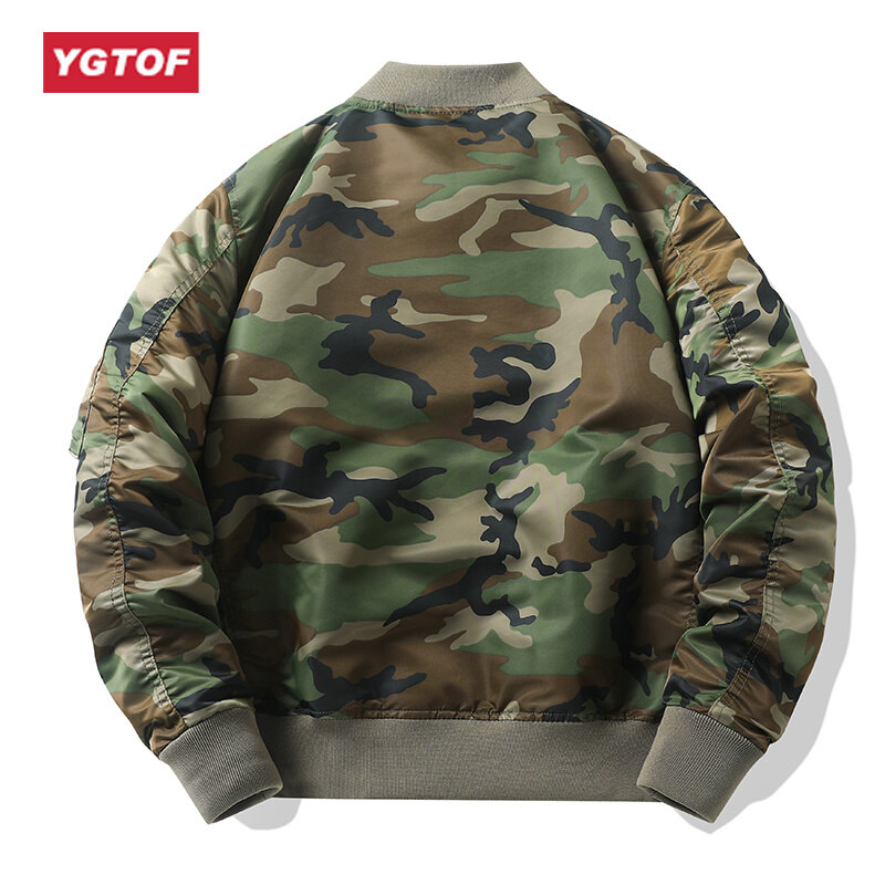 Áo khoác nam Ygtof Nhẹ Mùa xuân mùa thu Áo Khoác Bomber Đội quân quân đội Áo gió mềm Áo Khoác Nam quần áo thể thao thời trang chơi golf