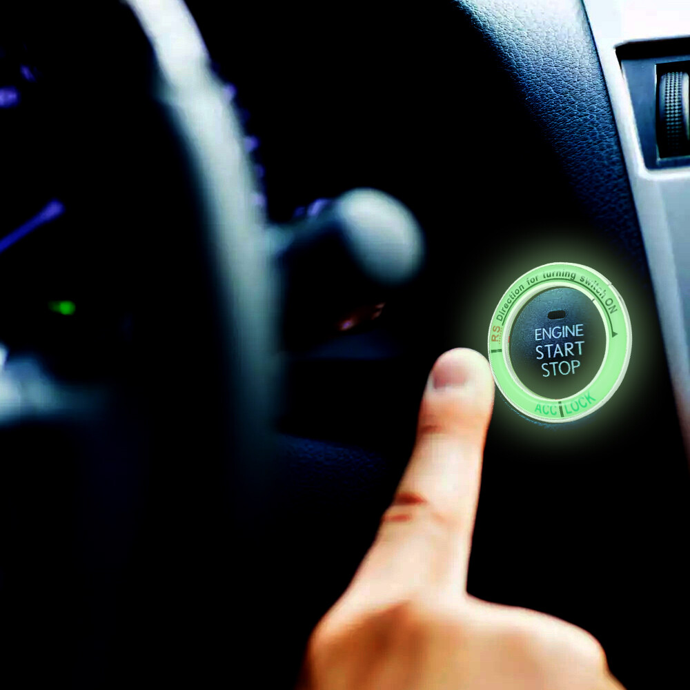 Latest Universal Car Ignition Switch Luminous Interior Sticker Rings for Auto Motorcycle Key Ring Hole Sticker Ignition Cover