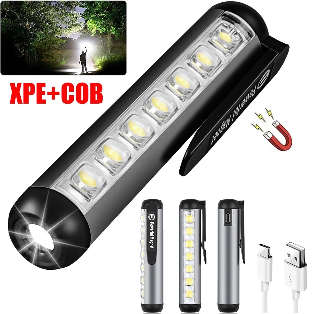 YESPERY Đèn Lồng Siêu Sáng Đèn Pin LED Mini Đèn Làm Việc Có Thể Sạc Qua USB Chống Nước Đèn Pin Đèn Cắm Trại Ngoài Trời Di Động