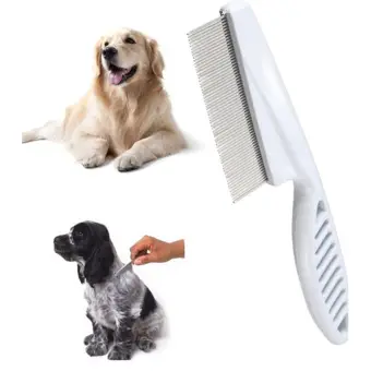 Newdv2 Cat Dog Metal Nit Head Hair Lice Comb Fine Toothed Flea