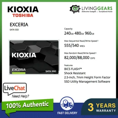 [NEW] KIOXIA EXCERIA Toshiba SSD SATA / PCIE / NVME Internal / External 240GB / 480GB / 960GB