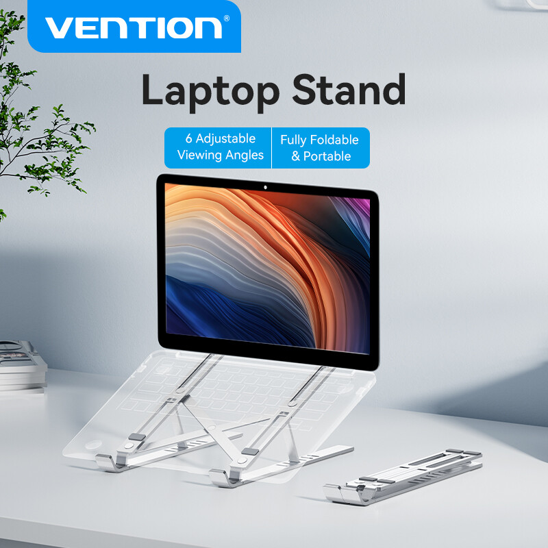 Vention Laptop Stand Adjustable Foldable Laptop Holder riser Stand Portable for Lenovo ASUS HP Sansung Notebook Laptop bracket Aluminum Alloy Stand