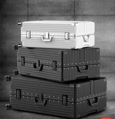 20 / 24 / 28 Inch - Aluminum Frame Hard Case Pure PC Surface Luggage Bag Suitcase Bagasi