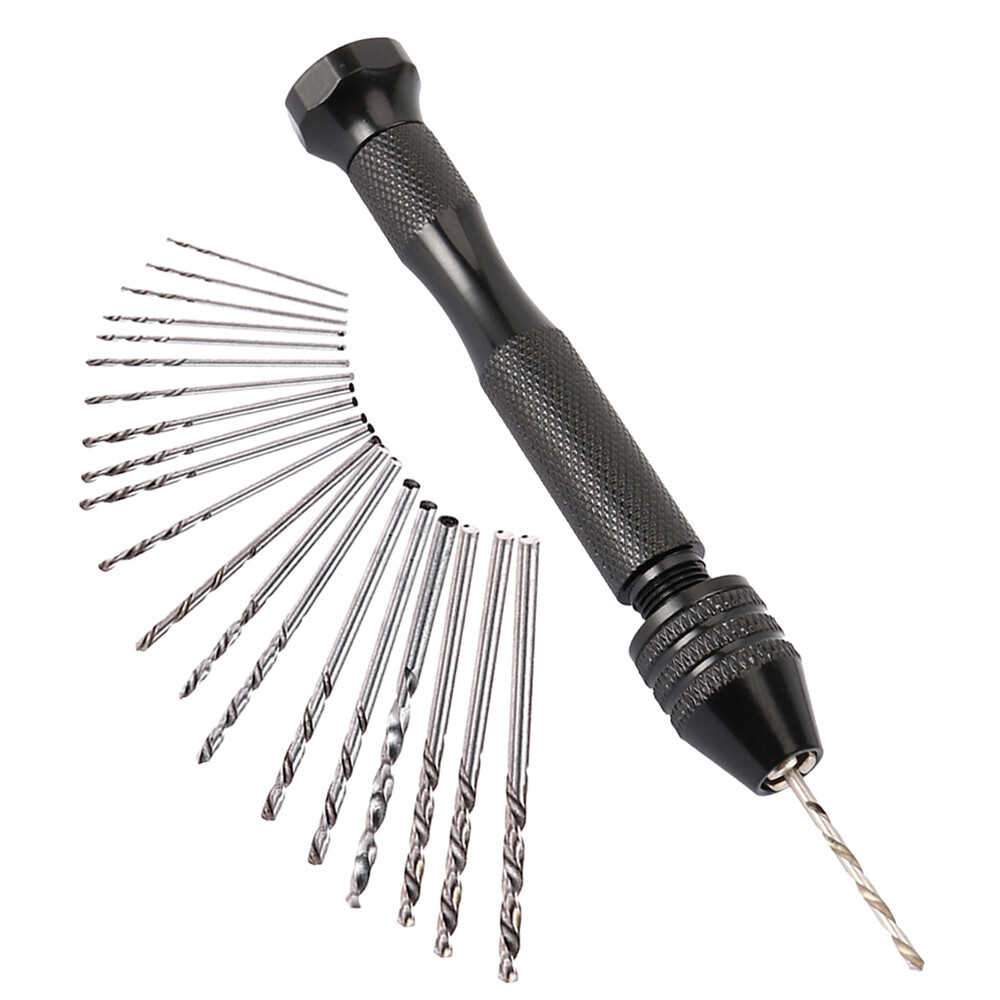 20pcs drill bit alloy steel mini wenwan hand drill family DIY tool fine parts polishing hand drill wood resin jewelry amber polishing repair tool precision parts repair and mainten