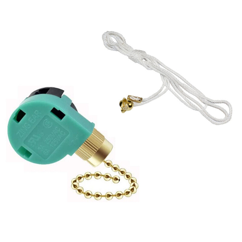 Eioce Ceiling Fan Switch 3 Speed 4 Wire ZE-268S6 Fan Pull Chain Speed Control Switch