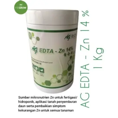 (new packaging) 1KG AG EDTA ZN 14% Zinc Chelate Mikro Nutrien Fertigasi Fertigation Baja AB