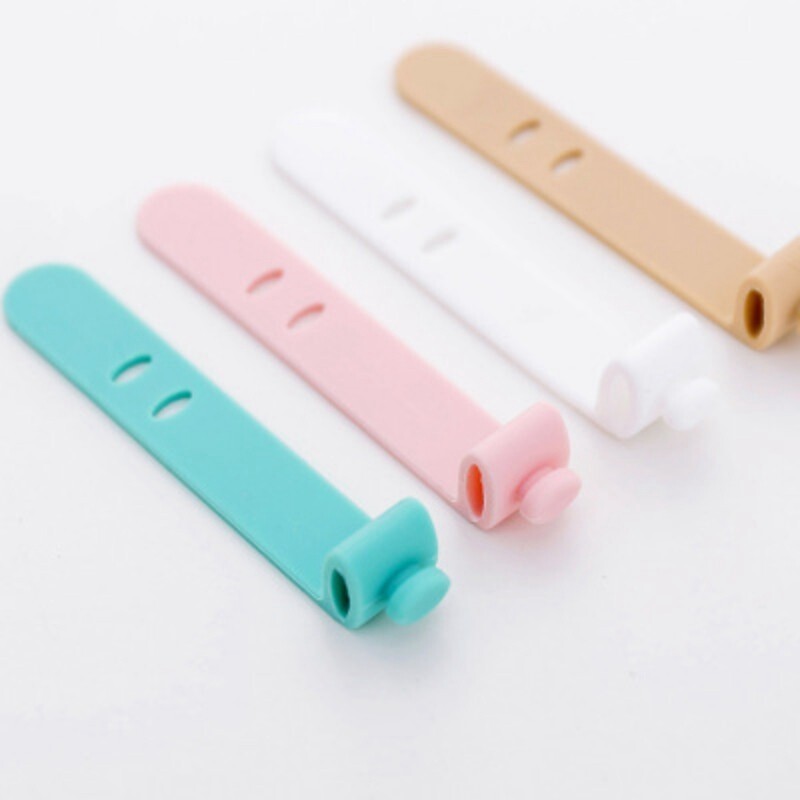 Silicone Earphone Data Cable Cute Case Bag Travel Business Trip Headphone Storage Box Cable Organizer