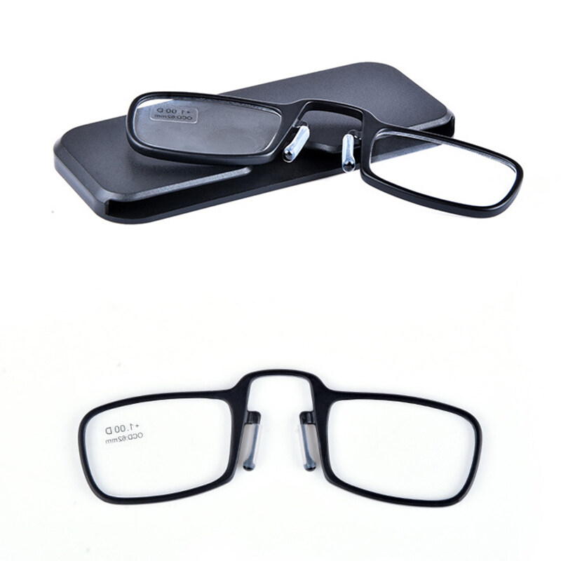 Ptq Portable Reading Glasses High Quality Unisex Glasses Presbyopic Eyewear Women Men Nose Clip 4843