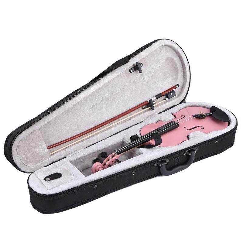 1/8 Kích Thước Bóng Đàn Violin Âm Thanh Tự Nhiên Với Trường Hợp Câm Bow Strings Nhạc Cụ Rosin 4 Dây Màu Hồng Cho Người Mới Bắt Đầu