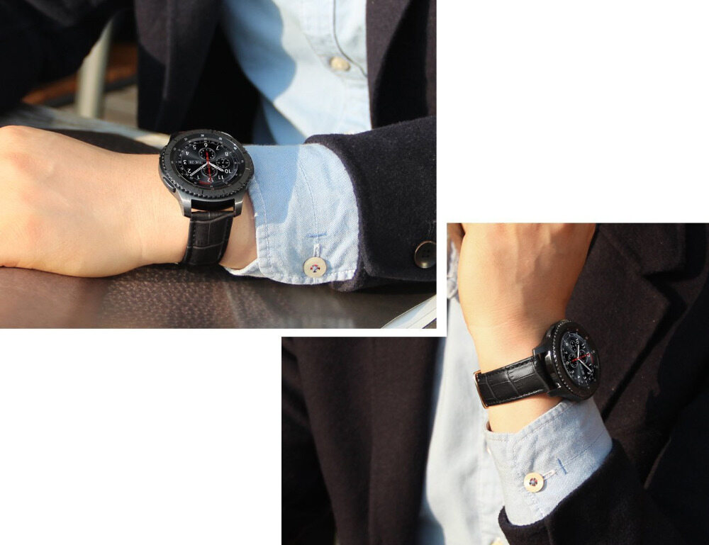 Quality Leather Strap Watch Band for Ticwatch Pro 3 E2 S2 GTX
