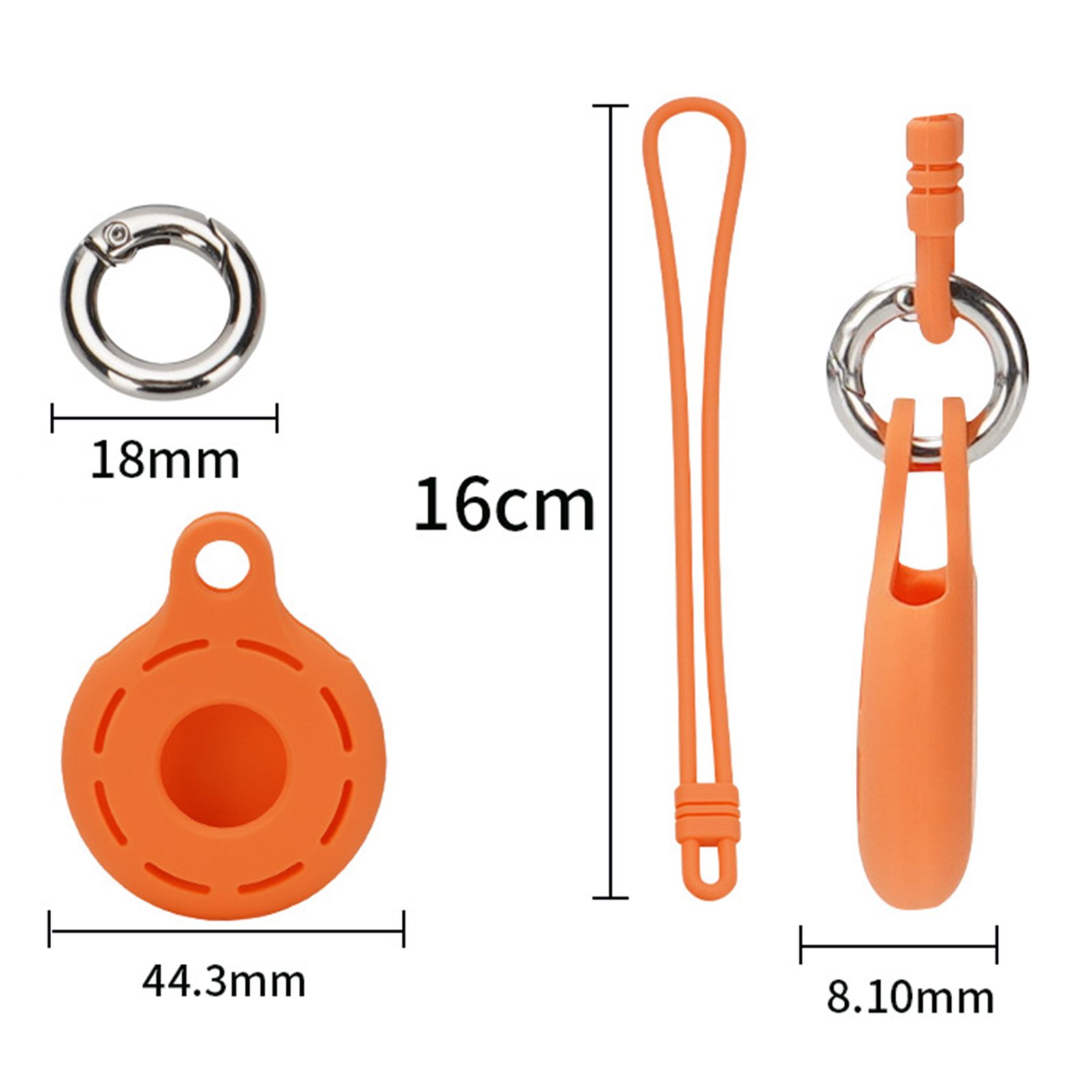 Tracker Protective Cover Luminous Anti-scratch Shockproof Dustproof Wear-resistant Secure Holder Soft Silicone Locator Protector Case with Lanyard for Airtag Locator Protective Cover