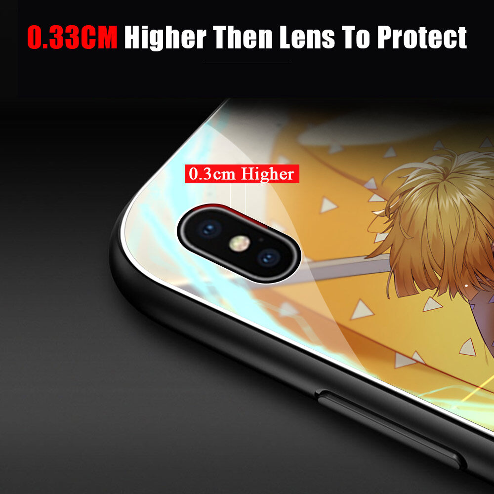 Hard Casing For Xiaomi Redmi Note 12 Pro 5G Note 12 Pro+ 5G Note 12 4G Redmi A2 Shockproof Anime For Girls Women Demon Slayer Phone Case Kimetsu no Yaiba Tanjirou Nezuko Glossy Tempered Glass Casing Cover