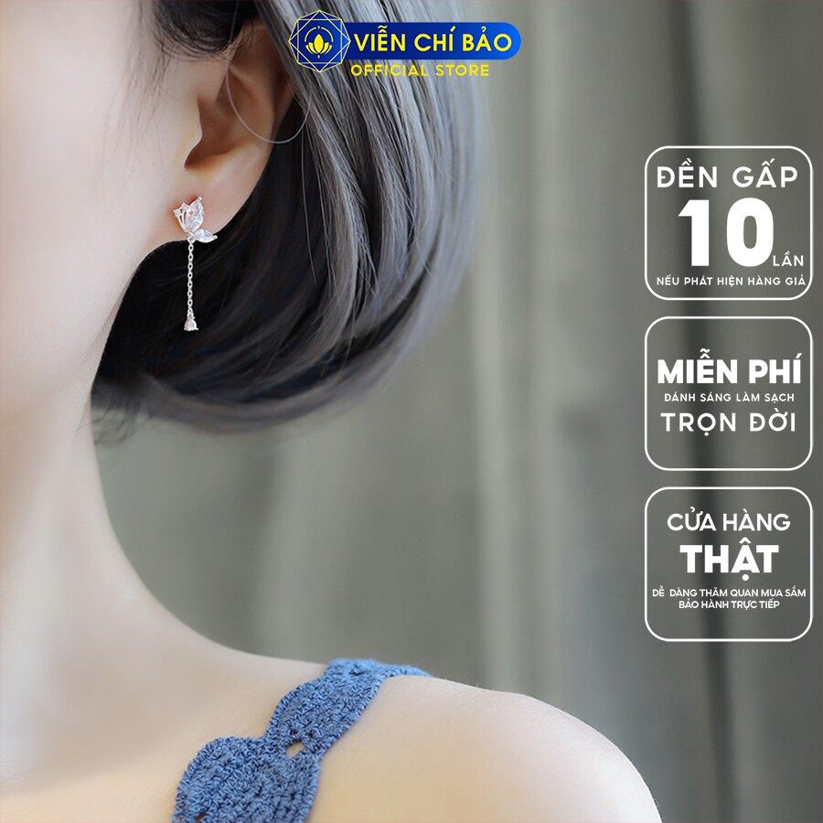 Bông tai bạc nữ cánh bướm Butterfly chất liệu bạc 925 thời trang phụ kiện trang sức nữ thương hiệu Viễn Chí Bảo B400279x