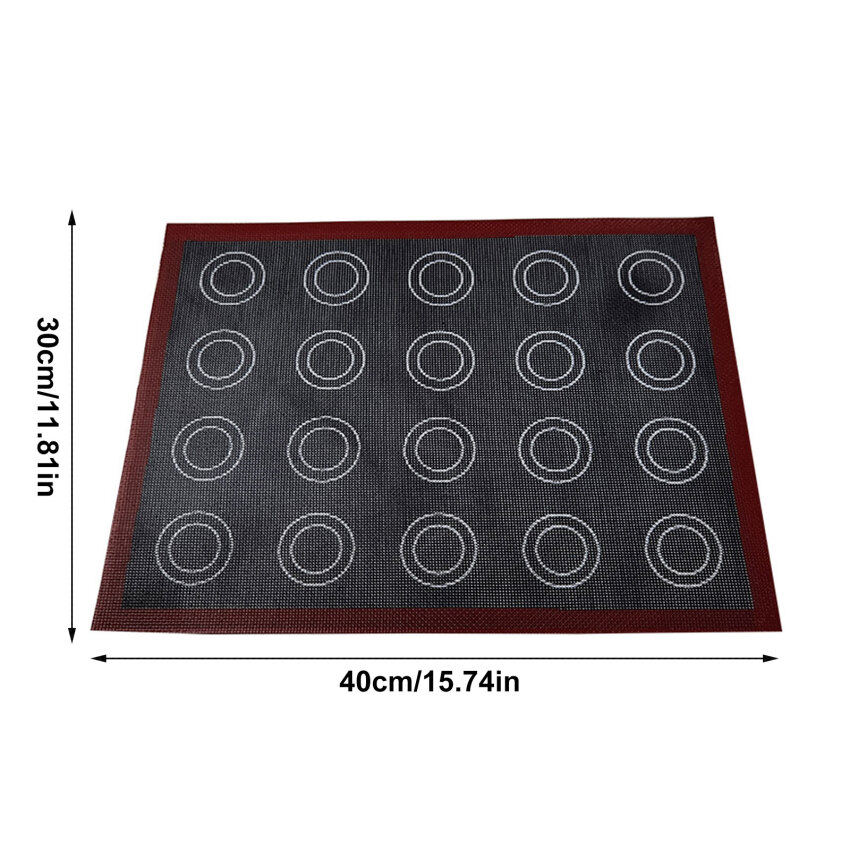 Tấm Nướng Silicon Tấm Nướng Bánh Macaroon Silicon Chống Dính Nửa Tấm Tấm Nướng Bánh Hoàn Hảo Bộ Dụng Cụ Làm Bánh Quy Để Làm Bánh Macaron, Bánh Ngọt, Bánh Mì Và Bánh Ngọt