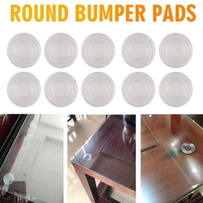 50pcs Accessories Home Cabinet Door Non Sticky Soft Hardware Easy Use Small Clear Threaded Round Anti Slip Glass Table Top Bumpers