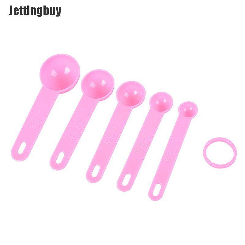 [Jettingbuy] 5PCS/Set Measuring Spoons Kitchen Ladle Baking Cooking Coffee Tools Kitchen Tool