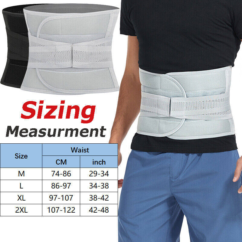 Lower Back Support Waist Brace Lumbar Belt Spine Pain Relief Double Pull Strap