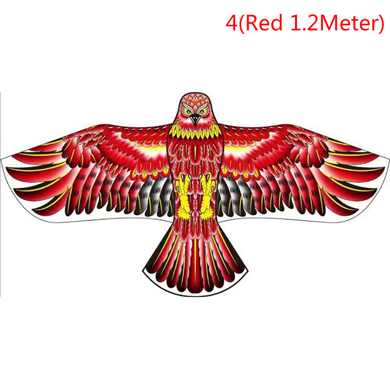 Kids 1.2m Flat Eagle Kite 100M Kite Line Children Flying Bird Kites Outdoor Toy