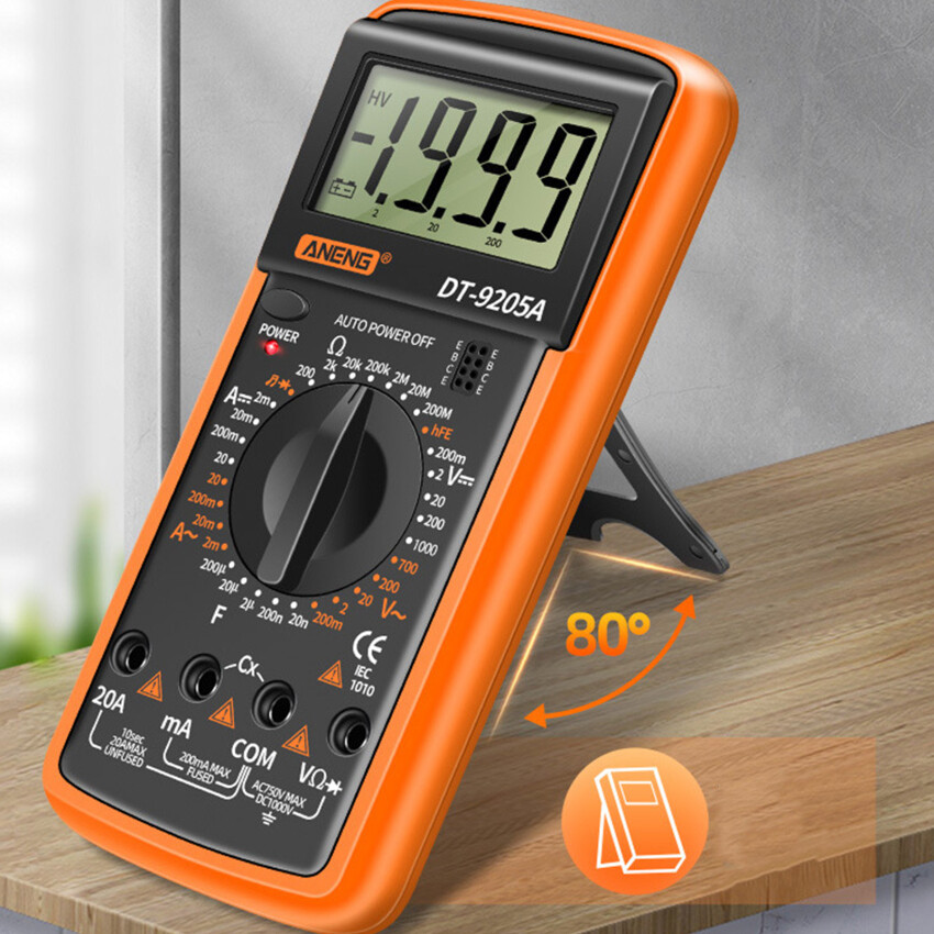 9205A Digital Multimeter Handheld High Precision Multimeter Electrician Test DC Voltage Ammeter Electrician Tool