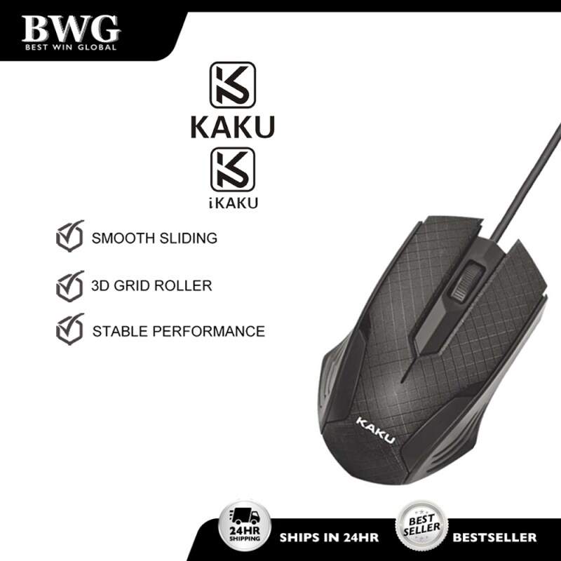 IKAKU KAKU 1M LANGSI series USB Wire Triple bond Photoelectricity Mouse Laptop Smooth Motion Malaysia