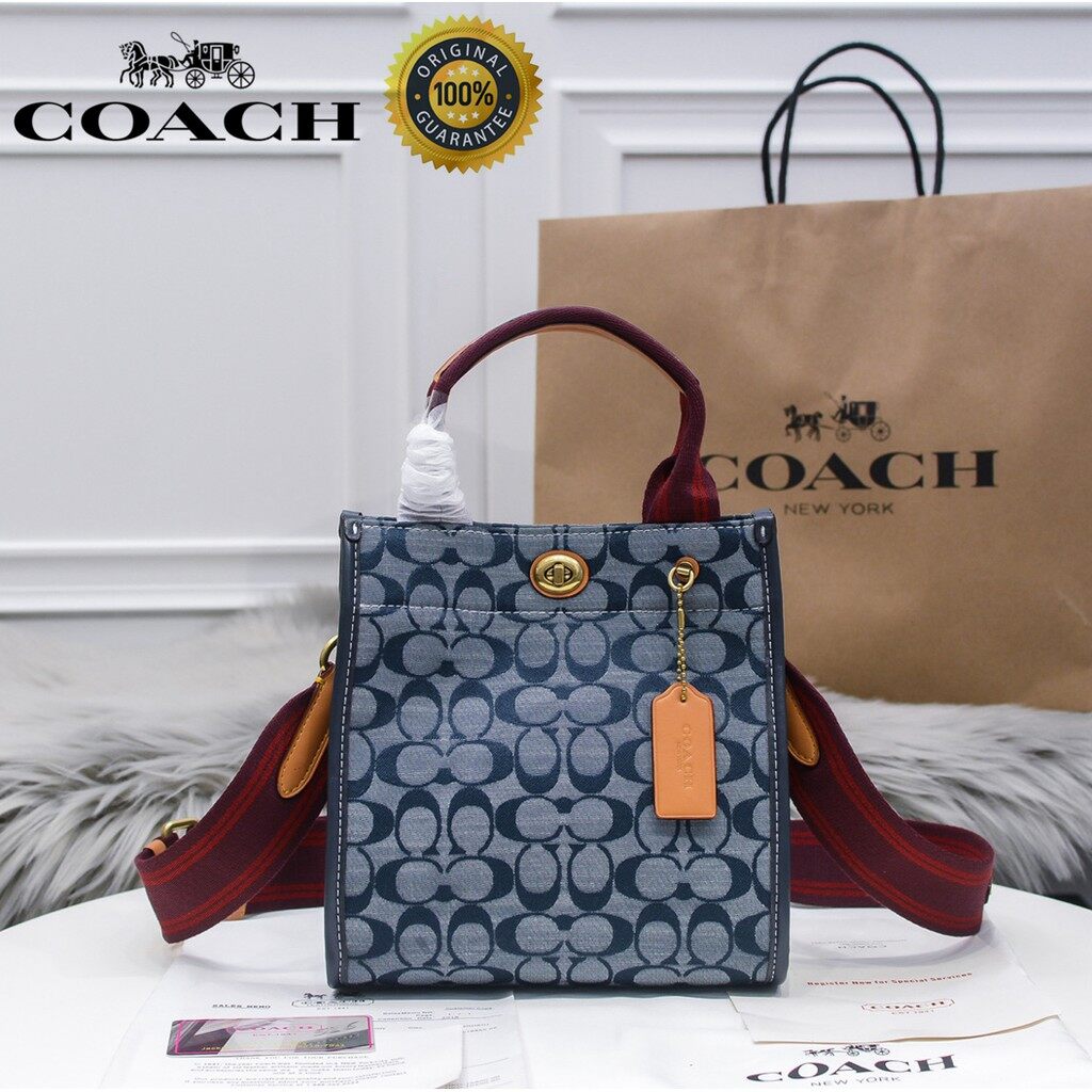 denim handbags coach