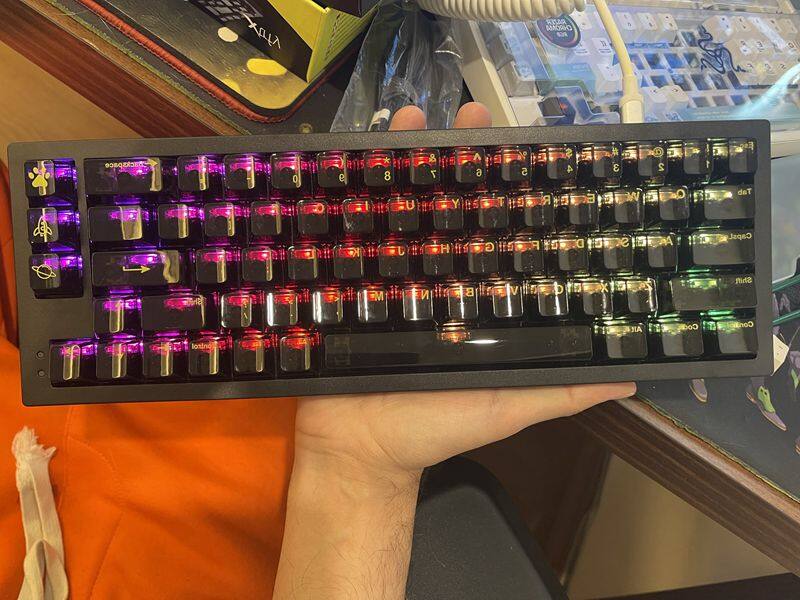 【Keycap Only】Fully transparent keycap shine through 125 Keys Cherry Profile PC material Silk screen printing process Keycap For Cherry MX Switch Mechanical Keyboard RK61/Anne Pro 2/GK61
