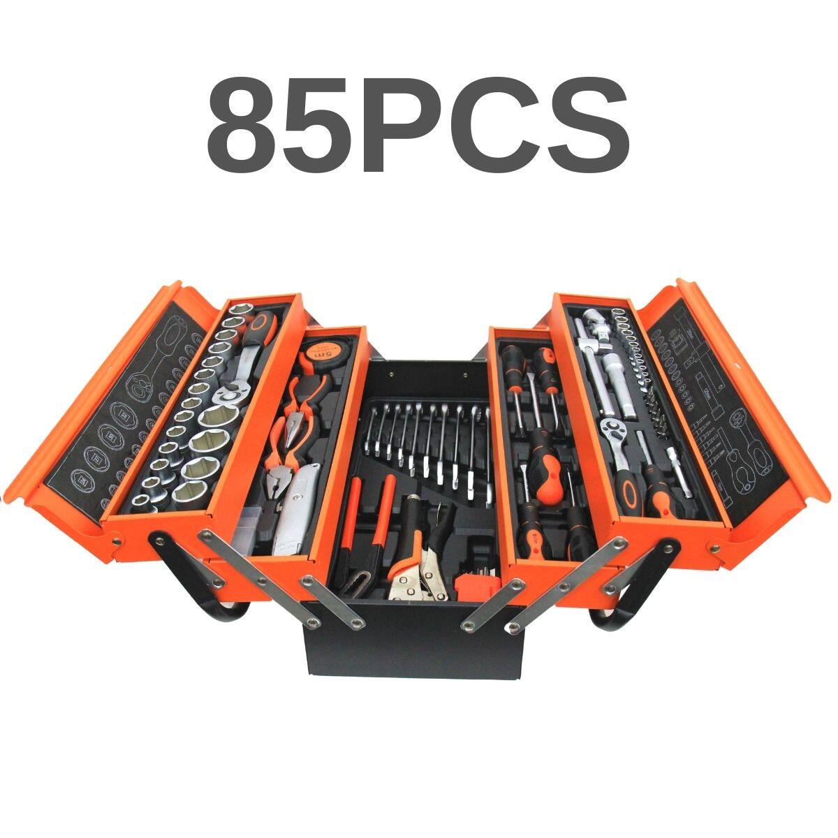 PRODIY 85PCS / 86PCS Metal Tool Box Set Tool Box Heavy Duty Tools Box