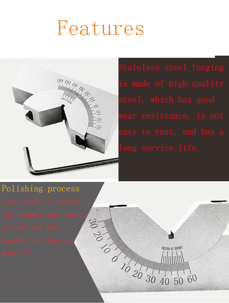 Adjustable angle gauge precision V-shaped pad grinder adjustable angle pad milling machine angle pad iron stainless steel