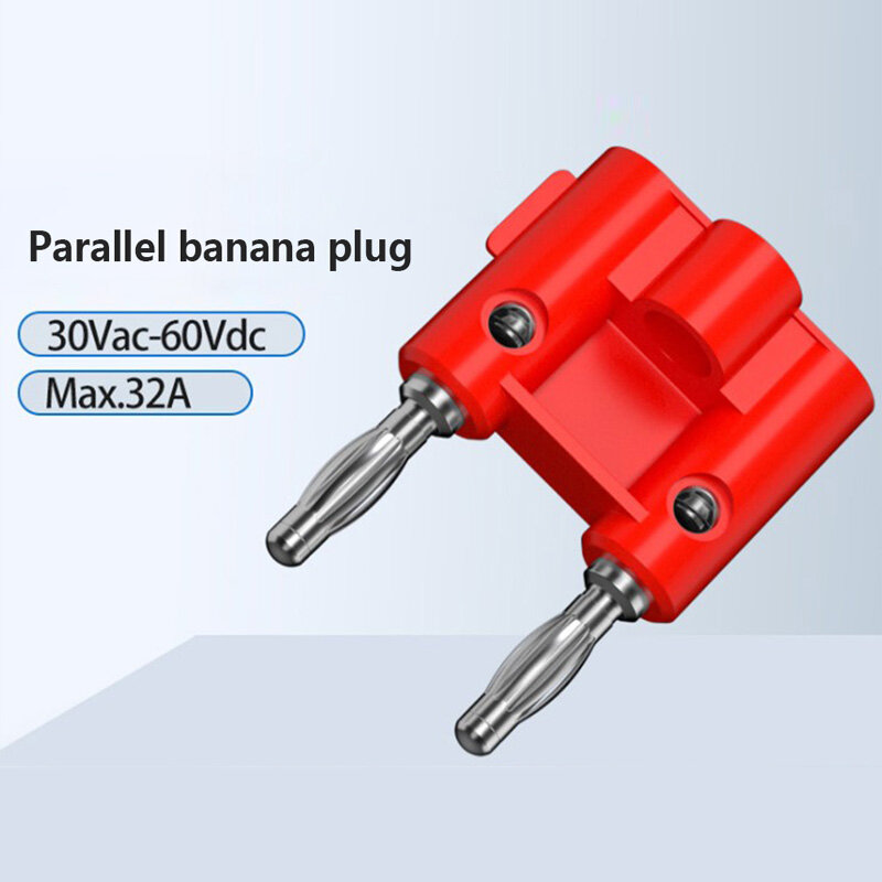 wuyangmin Double Row 4mm Banana Plug Connector Speaker Amplifier Plug Jack Adapter