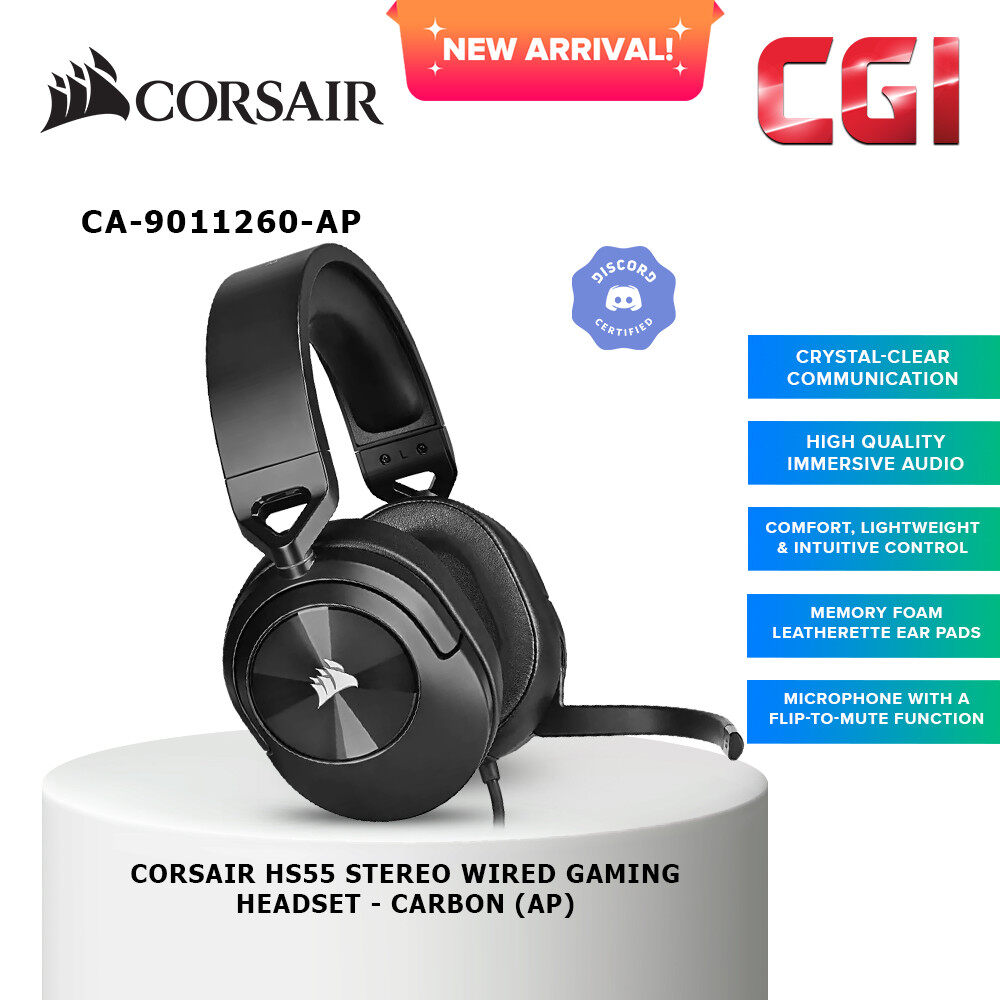 Corsair HS55 Gaming Headset Black