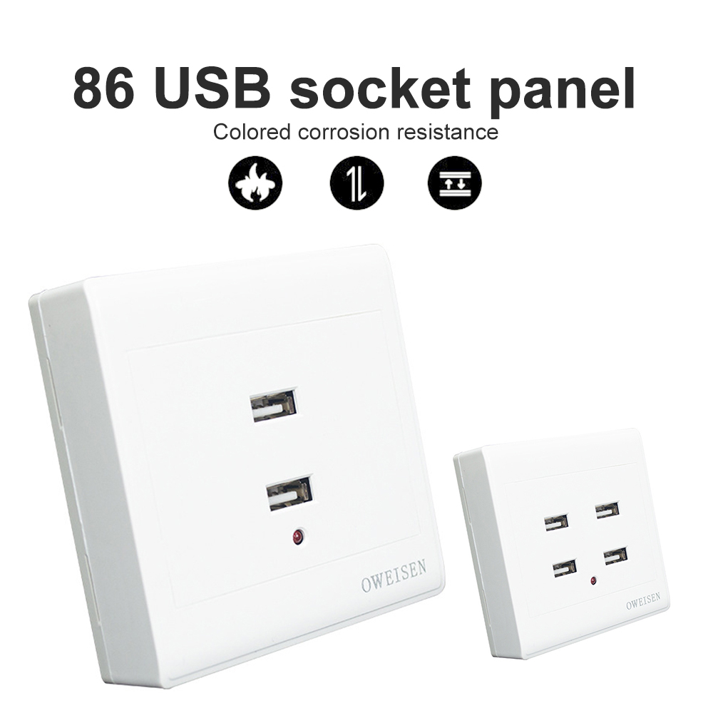 Ổ Cắm Sạc Chống Giả Ổ Cắm Trên Tường USB Ổ Cắm Sạc Ổ Cắm Điện Với Cổng USB Điện Ổ Cắm USB