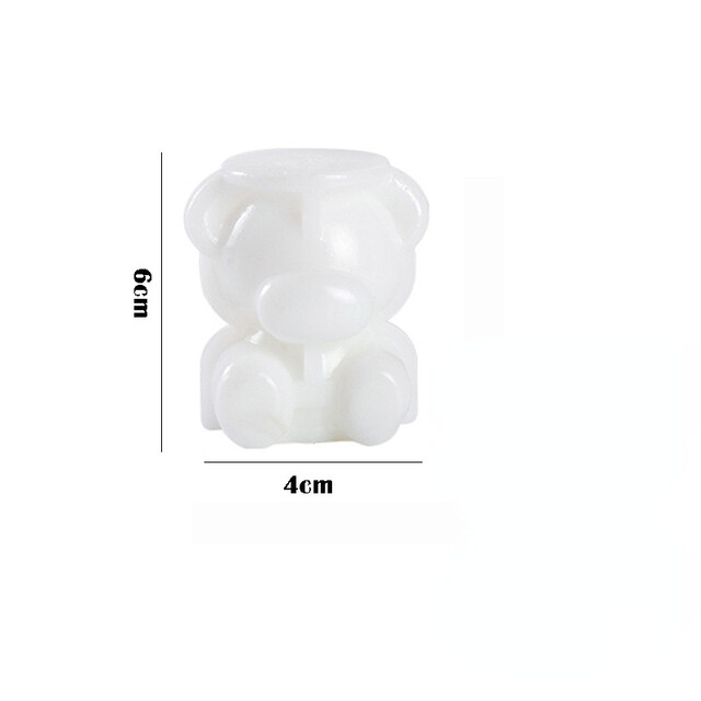 3D Ice Cube Maker Little Teddy Bear Shape Chocolate Cake Mould Tray Ice Cream DIY Tool Whiskey Wine Cocktail Silicone Mold