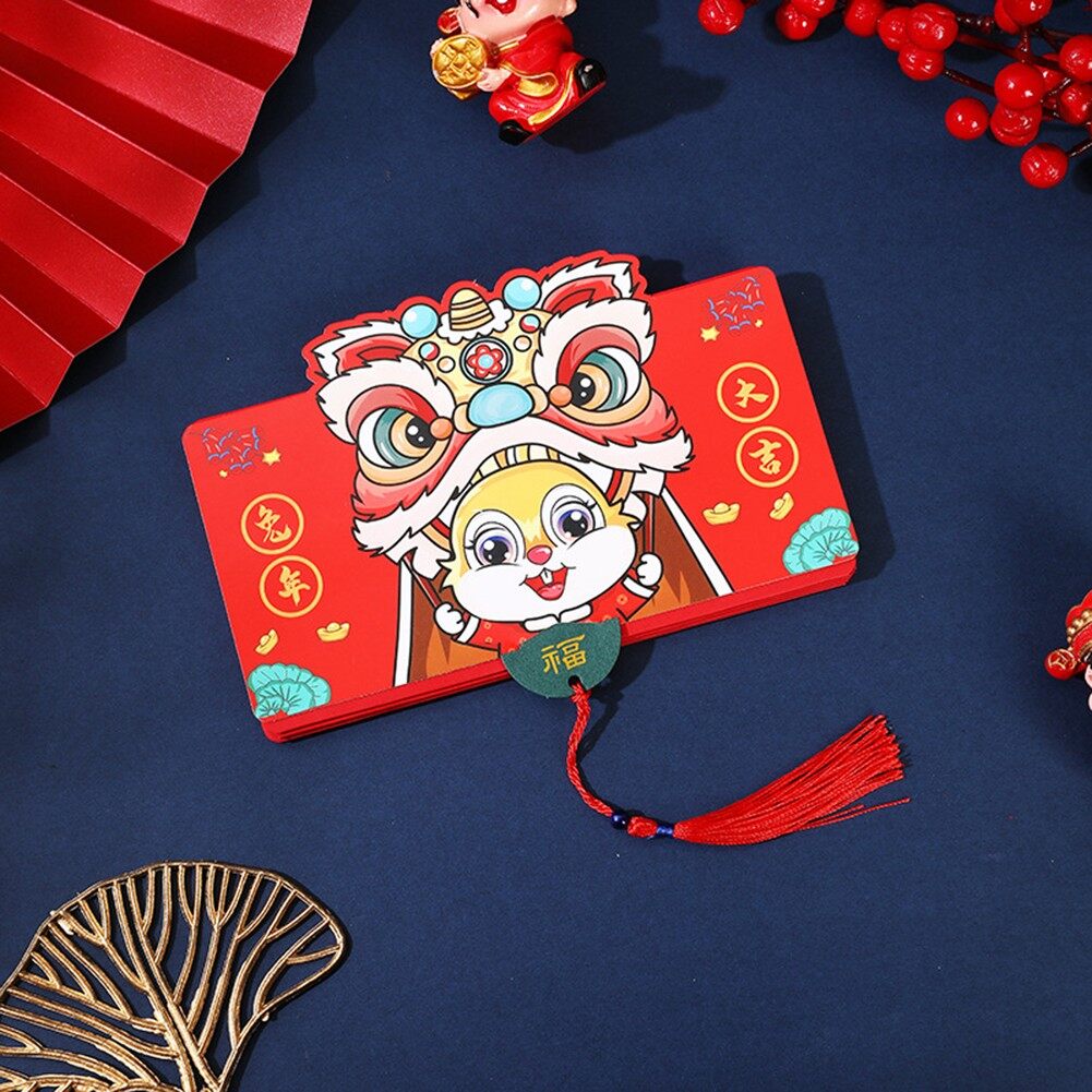 Folding Red Envelope Chinese New Year 2023 Rabbit Hongbao Spring