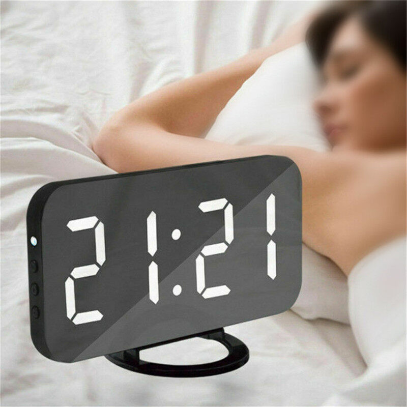 Đồng Hồ Báo Thức Kỹ Thuật Số Điện Gương Đồng Hồ Màn Hình Led Điều Khiển Bằng Giọng Nói Đồng Hồ Để Bàn USB bán chạy