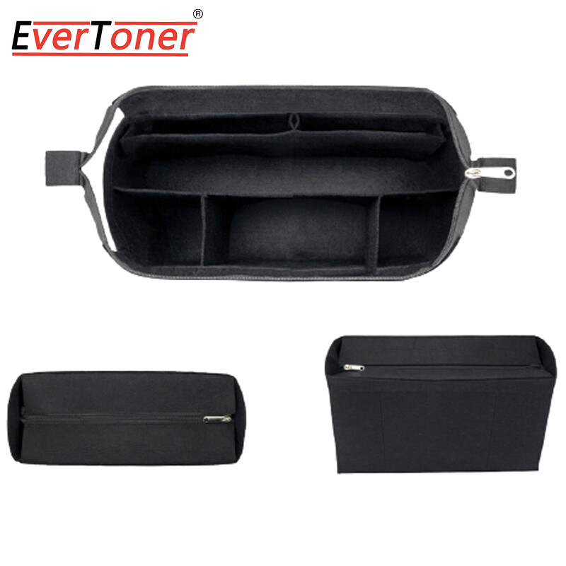 EverToner Women Large Small Felt Insert Bag Organizer for BOOK TOTE Makeup Handbag Organizer Travel Inner Purse Portable Cosmetic Inside Bags