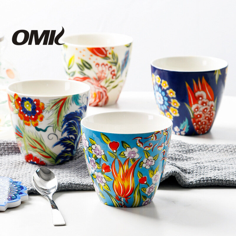 OMK American Style Underglaze Ceramic Teacup 400ML Coffee Cup Mug