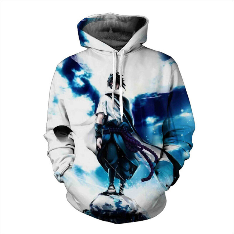 Naruto Hoodie 3D Print Pullover Sweater Jacket Uchiha Itachi Sasuke Costume