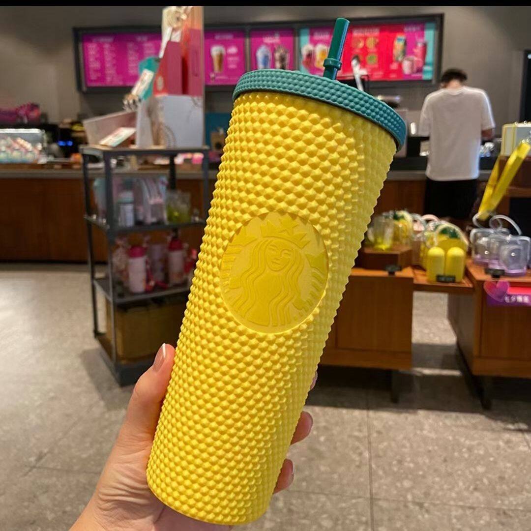 Starbuck Mug New Limited Color Starbuck Durian Cup 710ml Coffee Cup Cold Drink Cup Black Gold Cherry Blossom Pink Diamond Green Starbuck Coffee Mug Starbuck Official Store