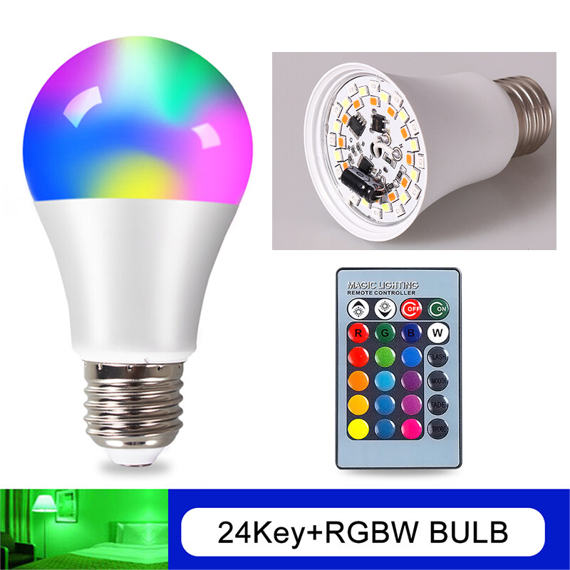 Bóng Đèn 220V E27 Rgb Đèn Led 5W 15W Rgb Lampada Đèn Led Rgbw Thay Đổi Nhiều Màu Sắc Với Bộ Nhớ Điều Khiển Từ Xa Ir Để Trang Trí Nhà Nghỉ Lễ